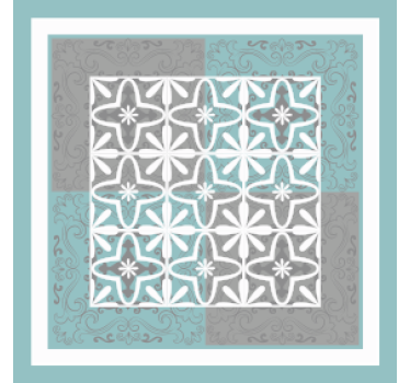 Fliesen untersetzer mit detailliertem botanischen emblem - TenStickers