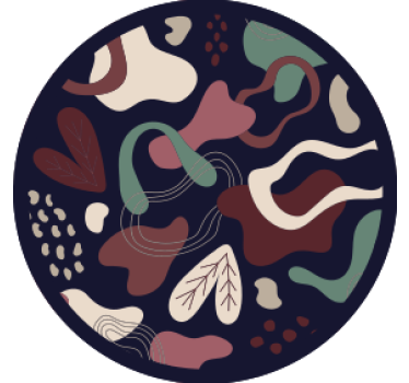 Untersetzer mit organischem formenmuster - TenStickers