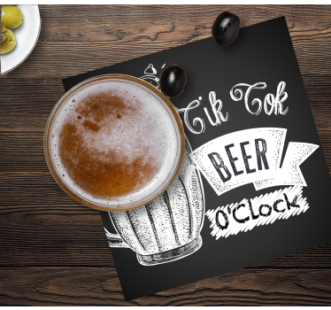 Untersetzer Bier Tik token zitat - TenStickers
