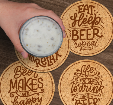 Untersetzer Spruch Verschiedene biertexte - TenStickers