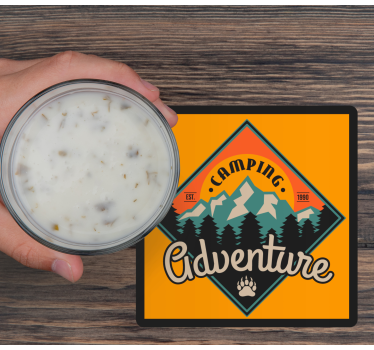 Bierdeckel sprüche camping abenteuer abzeichen - TenStickers