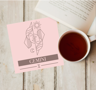 Bierdeckel sprüche duale gesichter des zodiacs - TenStickers