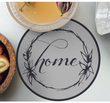 Bierdeckel sprüche eleganter blumenkreis zuhause - TenStickers
