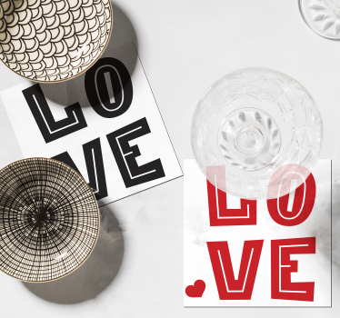 Bierdeckel sprüche in kräftiger liebes-typografie - TenStickers