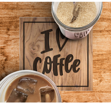 Bierdeckel sprüche kaffee liebe holzschild - TenStickers