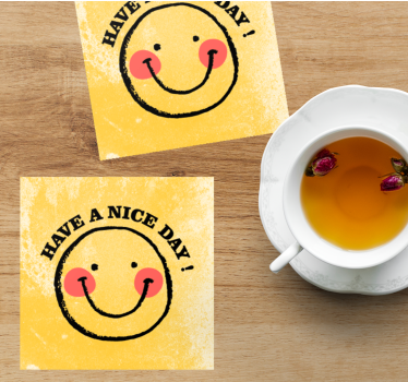 Bierdeckel sprüche mit fröhlichem smiley gruß - TenStickers