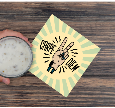 Bierdeckel sprüche mit peace hand symbol - TenStickers