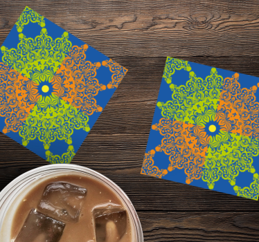 Fliesen Untersetzer buntes mandala-muster - TenStickers