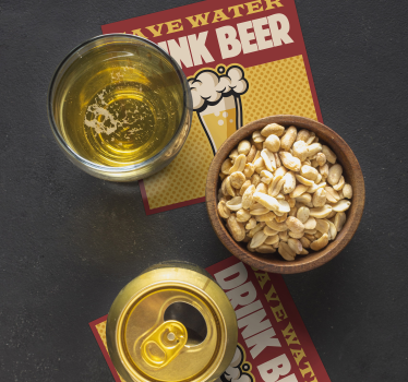 Save Water Drink Beer Zitat Untersetzer - TenStickers