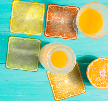 Untersetzer citrus scheibe minima - TenStickers