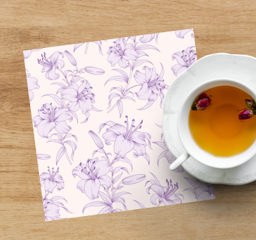 Untersetzer im eleganten lilienmuster - TenStickers