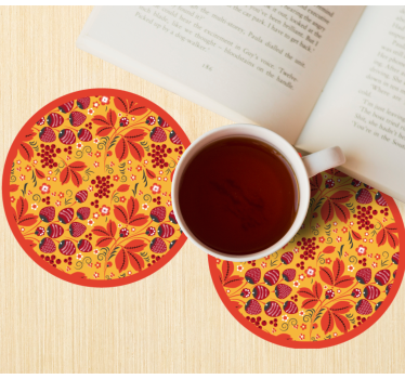Untersetzer im lebhaften blumenmuster - TenStickers