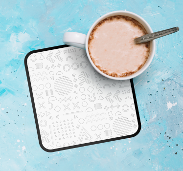 Untersetzer mit abstrakten geometrischen mustern - TenStickers