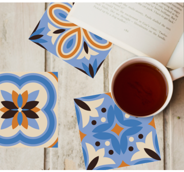 Untersetzer mit aufwendigen botanischen motiven - TenStickers