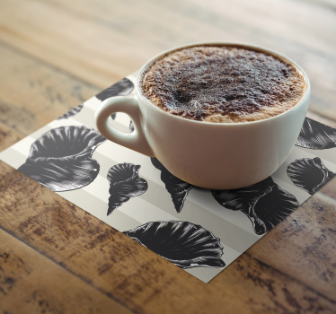 Untersetzer mit eleganten muschelmustern - TenStickers