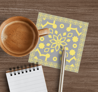 Untersetzer mit filigranem botanischen design - TenStickers