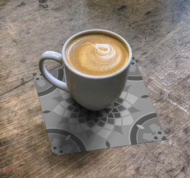 Untersetzer mit filigranem grauen muster - TenStickers
