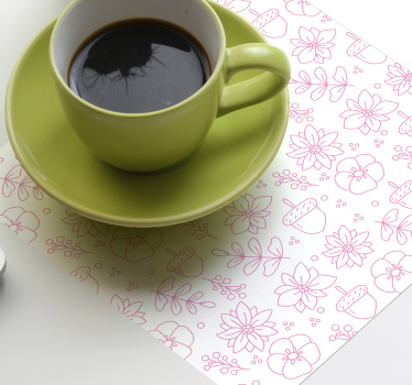 Untersetzer mit floralem linienmuster - TenStickers