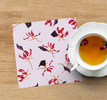 Untersetzer mit floraler motiveleganz - TenStickers