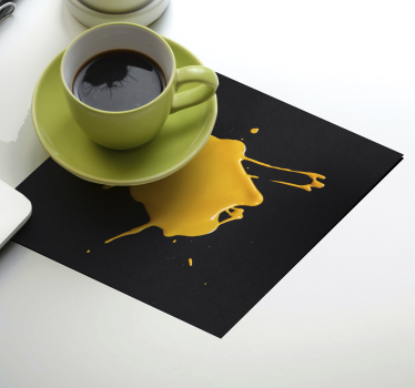 Untersetzer mit gelber spritztextur - TenStickers