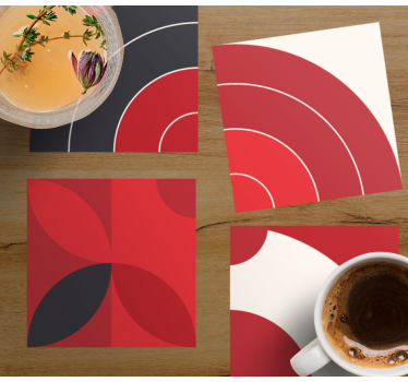 Untersetzer mit geometrischen farbmustern - TenStickers