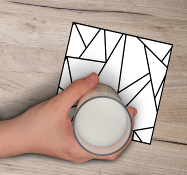 Untersetzer mit geometrischen schwarzen linien - TenStickers