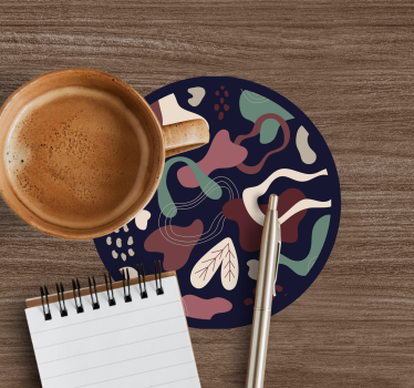Untersetzer mit organischem formenmuster - TenStickers