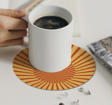 Untersetzer mit strahlendem sonnenstrahlen-muster - TenStickers