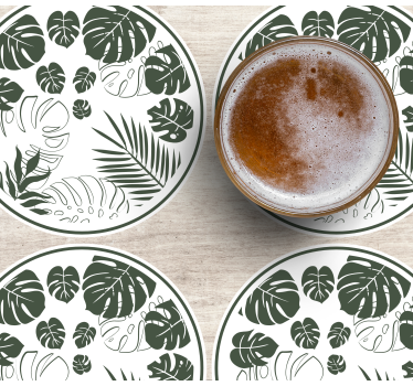 Untersetzer mit üppigem grünem kreis-motiv - TenStickers