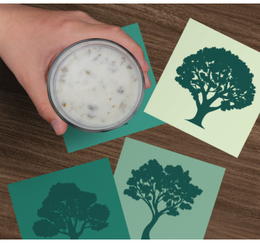Untersetzer silhouette bäume kollektion - TenStickers