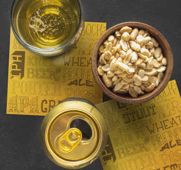 Verschiedene Biersorten Untersetzer für Bars und daheim - TenStickers