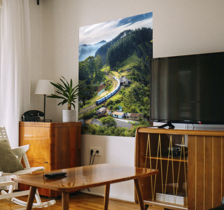 Poster Landschaft mit Zug - TenStickers