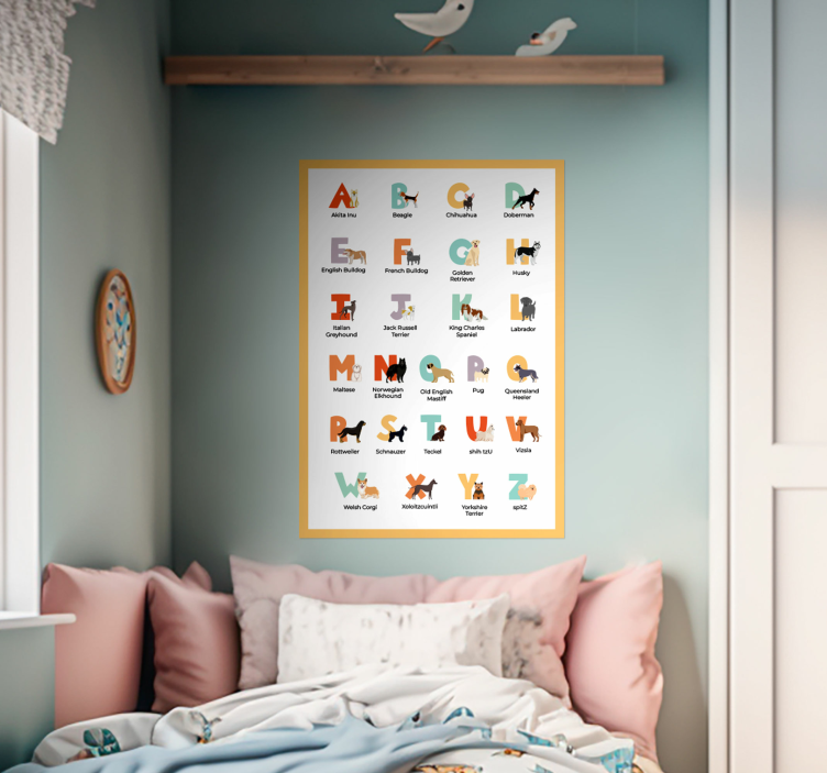 Hunde-Poster hunderassen Alphabet - TenStickers