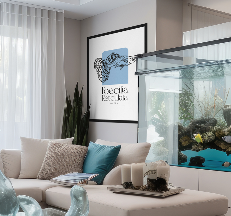 Fischposter guppy-Fisch Design - TenStickers