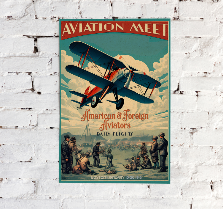Vintage Poster aviation Treffen - TenStickers