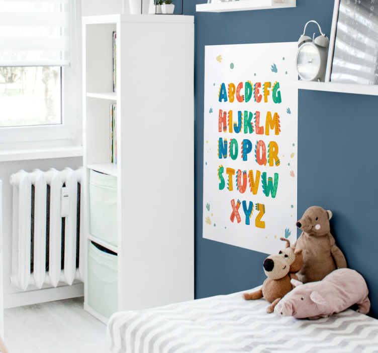 Poster Alphabet mit Dinosaurier Design - TenStickers