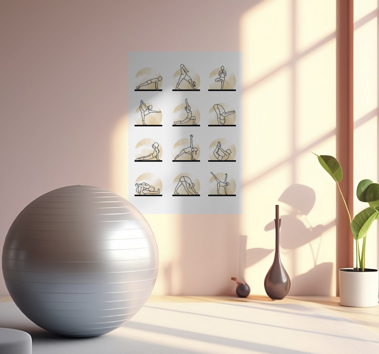 Alle Poster yoga-Haltungen - TenStickers