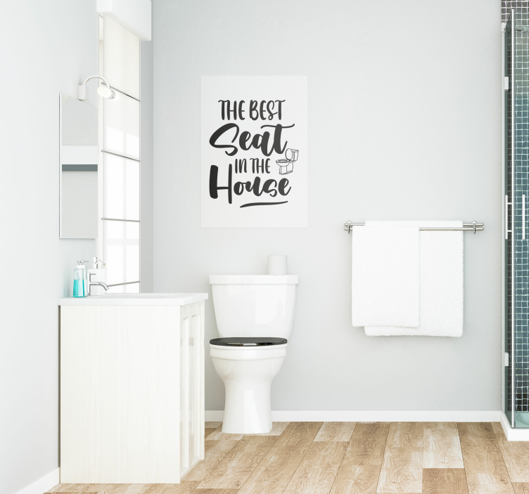 Poster Badezimmer der beste Platz im Haus - TenStickers