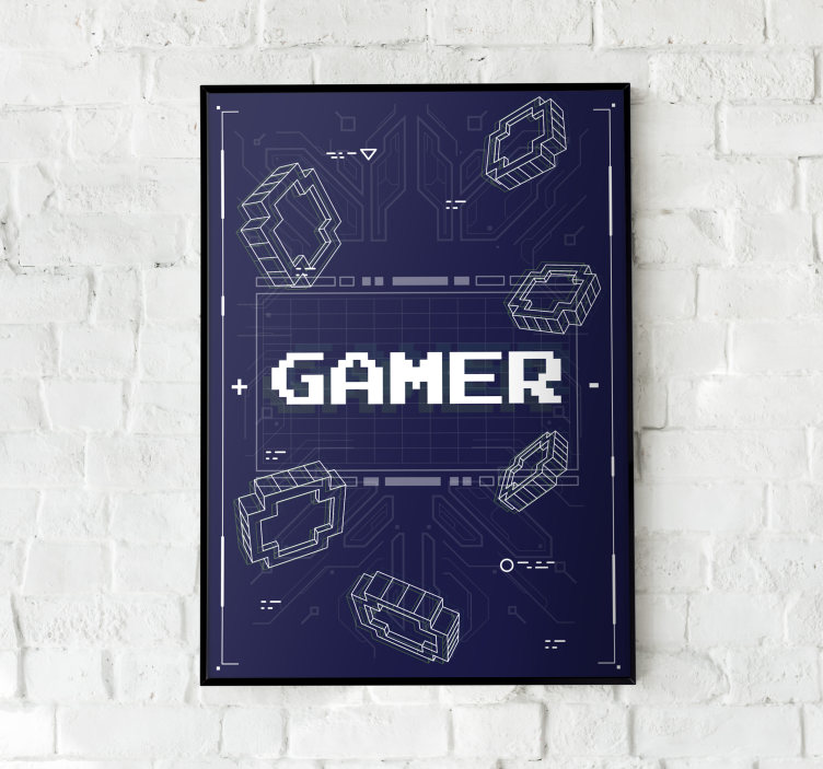 Gaming Poster retro-gamer - TenStickers