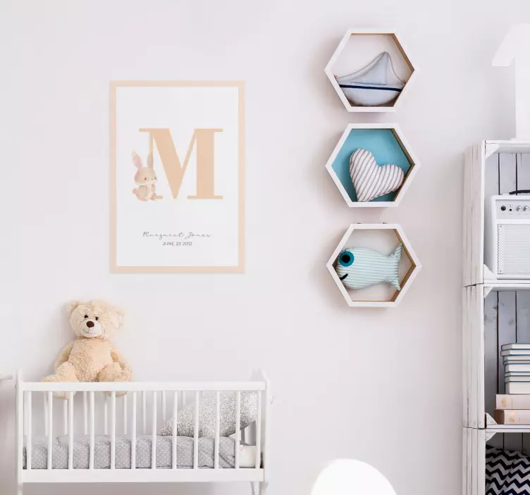 Personalisierte Poster Initialen - TenStickers