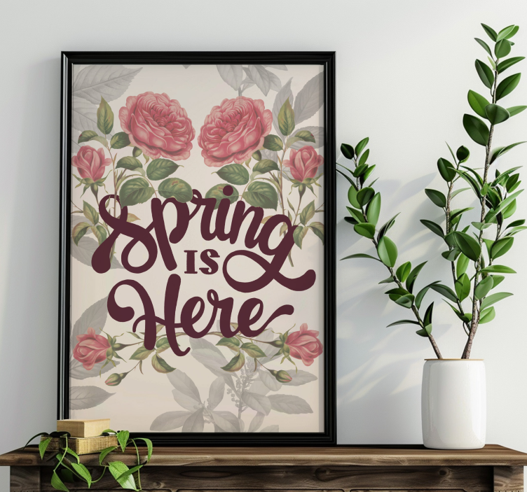 Blumenposter der frühling ist da - TenStickers