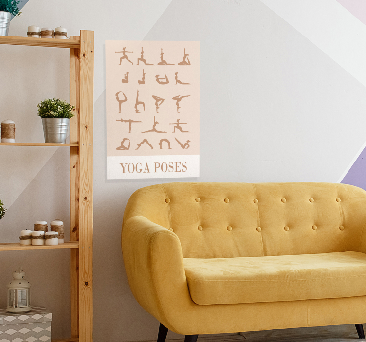 Poster mit yoga Pose Design - TenStickers