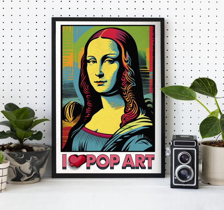 Pop-Art-Plakat bunte gioconda - TenStickers