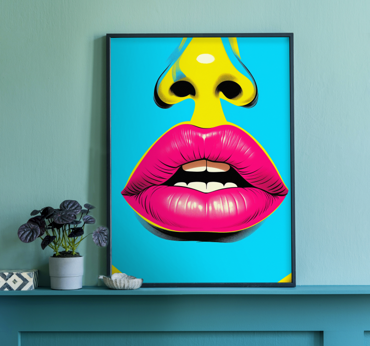 Pop-art-plakat mit sexy mund - TenStickers