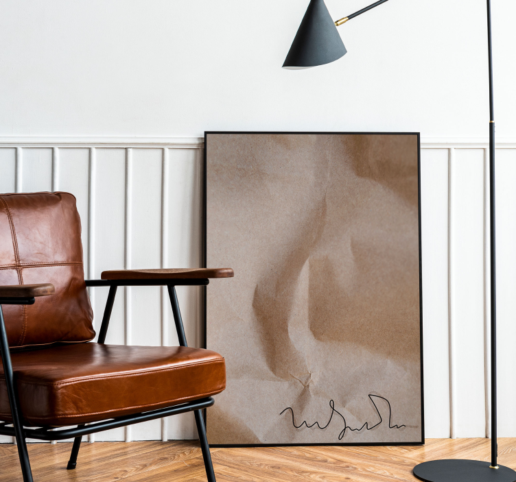 Poster abstrakt altes Papier und Unterschrift - TenStickers