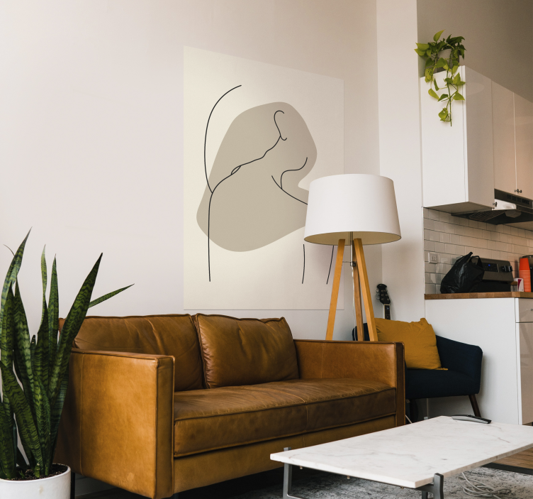 Poster Abstrakte Zeichnung Rücken - TenStickers