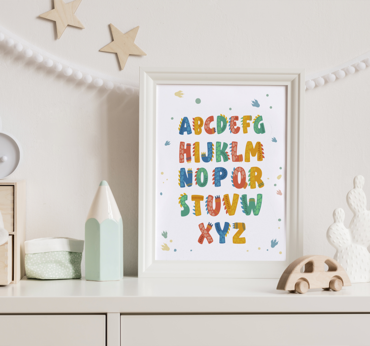 Poster Alphabet mit Dinosaurier Design - TenStickers