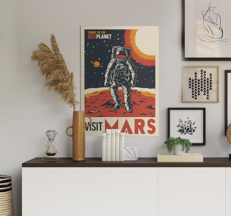 Poster Astronaut auf dem Mars - TenStickers