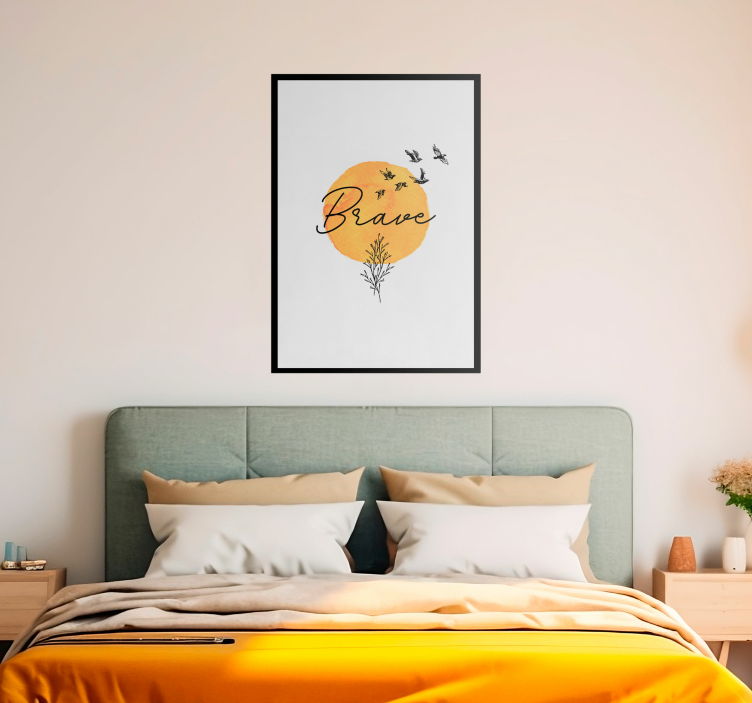 Poster Hauptschlafzimmer Brave Wort - TenStickers