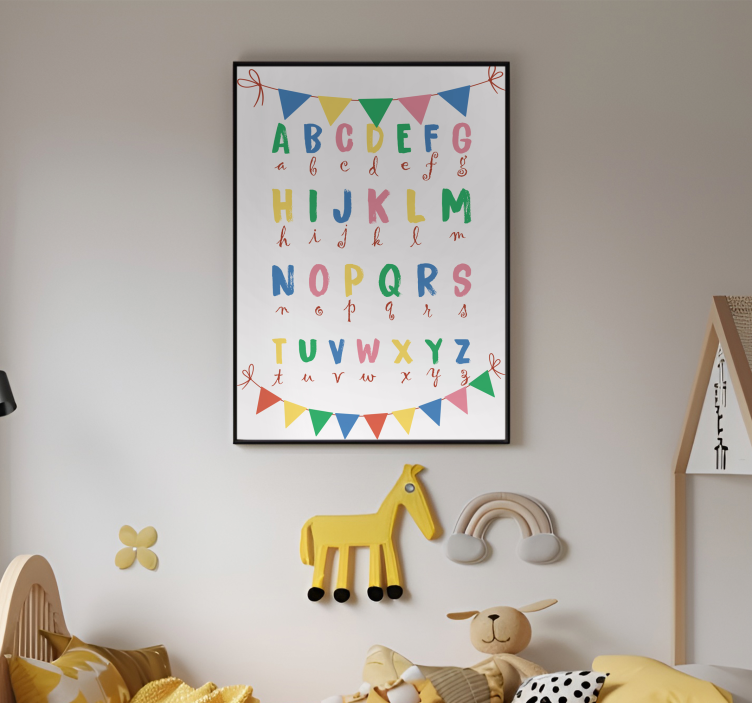 Poster Kinderzimmer Groß- und Kleinbuchstaben - TenStickers